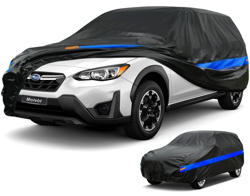 Molebt SUV Car Cover Waterproof All Weather for Automobiles, Universal Fit Ford Escape, Subaru CrossTrek/Forester, Hyundai Tucson, Honda Element, Lincoln MKC, Mazda CX-30, Infiniti QX30 etc.