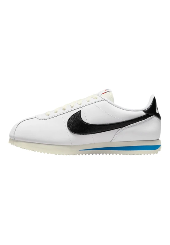 NIKE Womens Cortez Sneaker, White Black Lt Photo Blue Sail, 5 UK