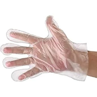 REQUISITE NEEDS Disposable Gloves Clear Plastic Polyethylene Transparent Waterproof Gloves For Multi Purpose - Sanitary, Food Prep, Home tasks, Cleaning, Work Gloves Powder & Latex Free (Pack Of 300)