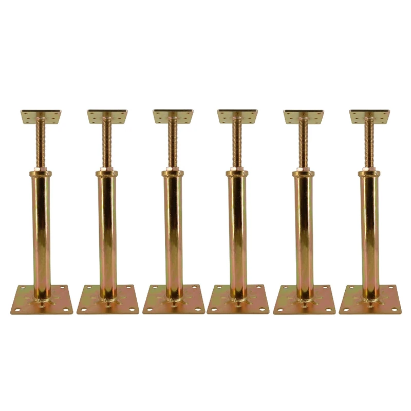ASTAMOTOR 4 PCS House Floor Jacks Post Pole for Leveling, 11" - 16" Height Range, 4 ton Min and Max Height Capacity, Galvanized, 4 Pack