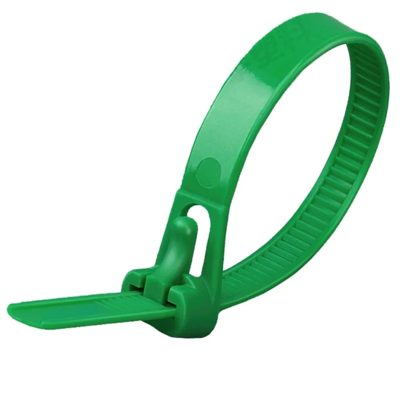 Oksdown 100 Pack Green Thick Cable Ties Heavy Duty Large 500mm×7.6mm Strong Nylon Plastic Self Locking 20 inch Extra Long Green Zip Tie Wraps