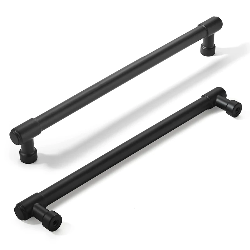 khtt 20 Pack Matte Black Cabinet Pulls - 8 Inch Hole Centers for Kitchen