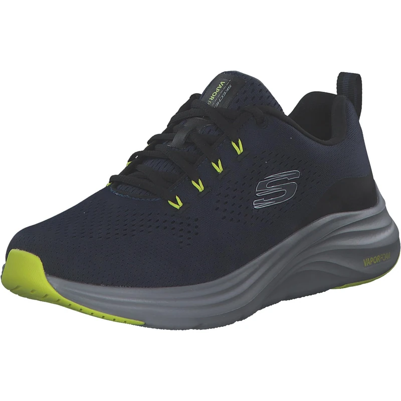 Skechers Men's Vapor Foam Sneaker, Navy Mesh/Synthetic/Lime Trim, 11 UK