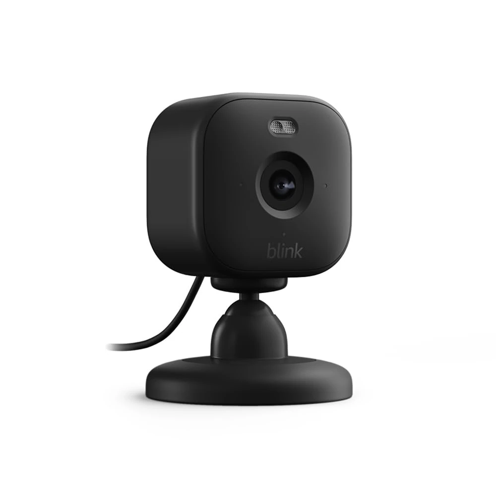 Blink Mini 2 – Plug-in smart security camera, HD night view in colour, built-in spotlight, two-way audio, motion detection, works with Alexa (Black)