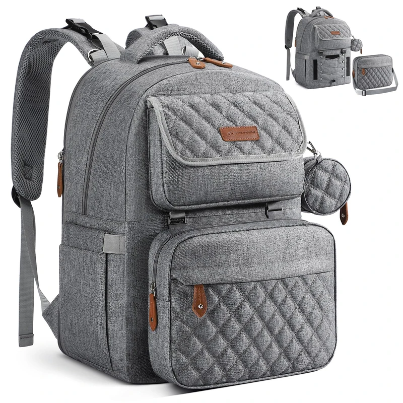 Maelstrom Unisex's Waterproof Diaper Bag Backpack, Elegant Grey, 45L US