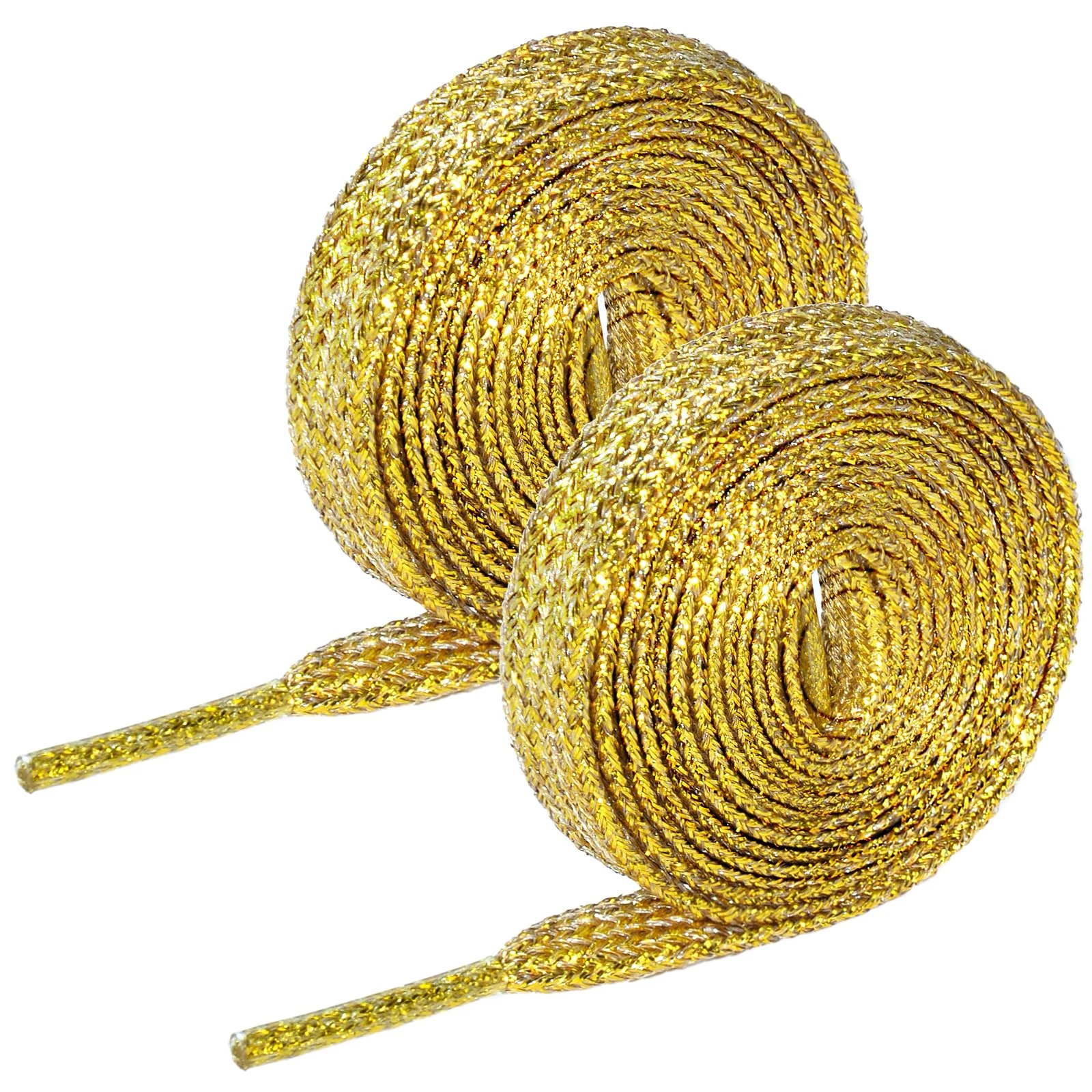 flintronic 2 Pair Glitter Shoelaces, Shiny Flat Shoe Laces, Sparkling 1.2m*10mm Boot Laces Replacement for Sneakers Canvas Shoes, Rope Laces Fit Kids Adults/Black