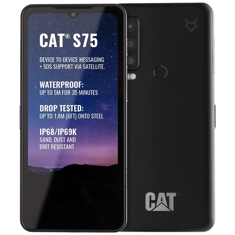 CAT S75 128GB 5G SIM Free Smartphone - Black - Image 1