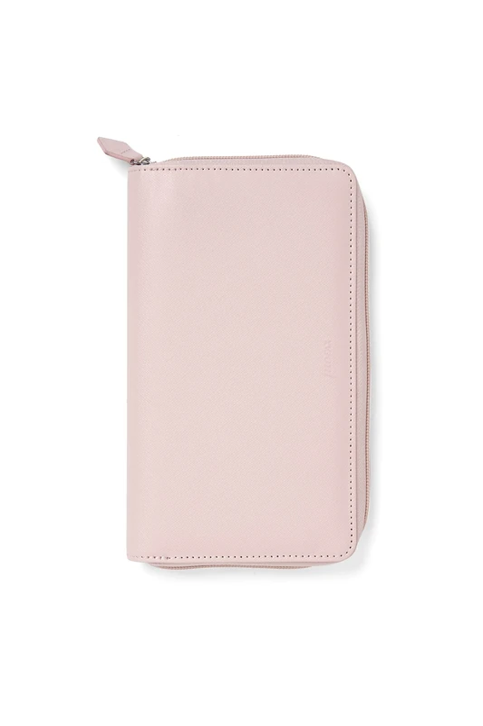 Filofax Saffiano Personal Compact zip organiser - blush