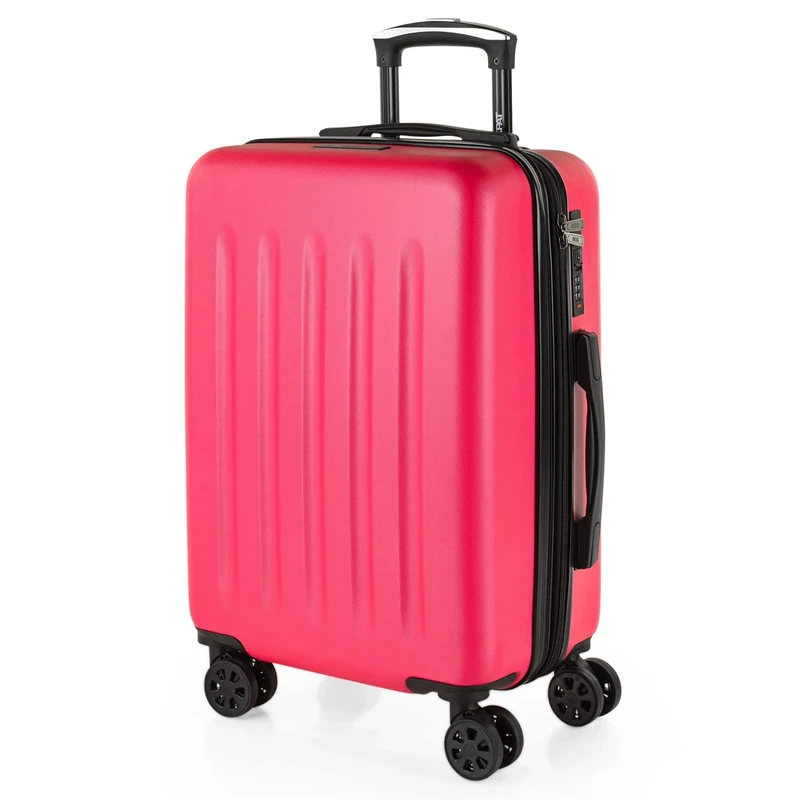 SKPAT - Travel Suitcases Set Suitcases 4 Wheels - Travel Luggage Set - Lightweight Travel Suitcases Set Combination Lock 175100, Fuchsia, Fuchsia, 55 cm + 64 cm + 74 cm, Elegant