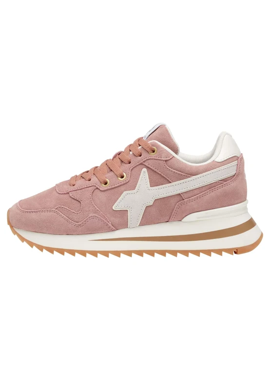 W6yz Yak W. Sneakers in Suede and Technical Fabric Beige, Pink, 5 UK - Image 1