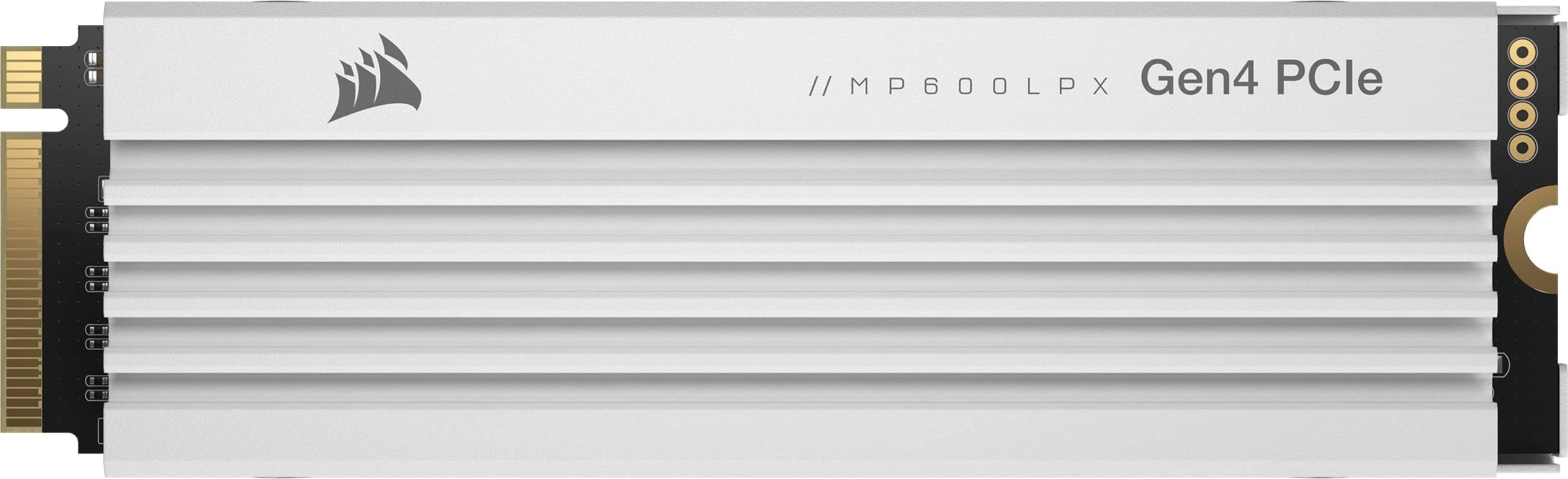 Corsair MP600 PRO LPX 4TB M.2 NVMe PCIe x4 Gen4 SSD - Optimised for PS5 (Up to 7,100MB/sec Sequential Read & 6,800MB/sec Sequential Write Speeds, High-Speed Interface, Compact Form Factor) White