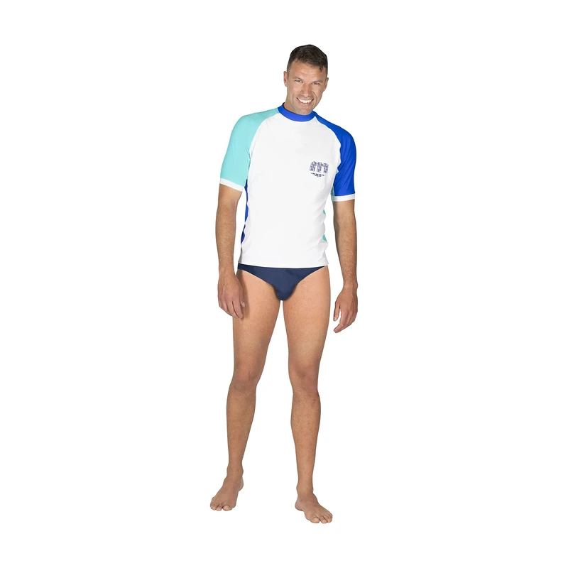 Mares Rashguard Seaside Shield Man Short Sleeve Protective Shirt - Men, White, XXL, White, XXL