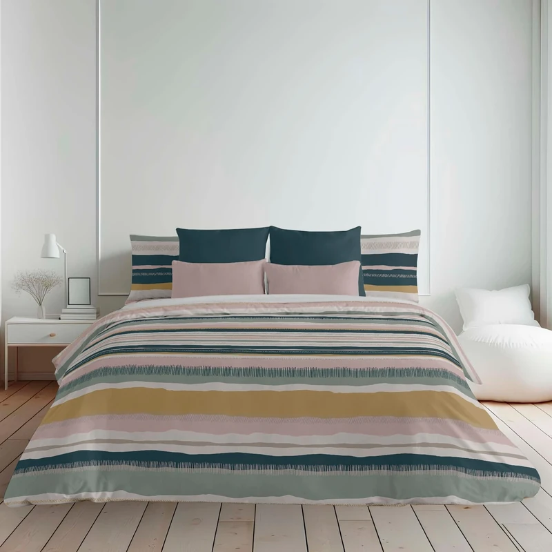 BELUM | Duvet Cover for Bed 200 x 200 cm | Fabric: 100% Organic Cotton 175 Thread Count | Oeko-Tex Certified | Model: Brand