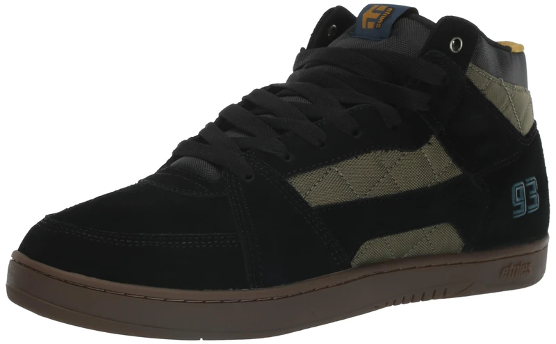 Etnies Men's MC Rap HI Skate Shoe, Black/Green/Gum, 6 UK