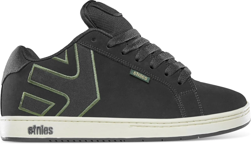 Etnies Fader – Classic Skate Heritage Style with on-Trend Puffy Look, Reinforced Cupsole, Cushioned Fit, Everyday Sneakers Black Green