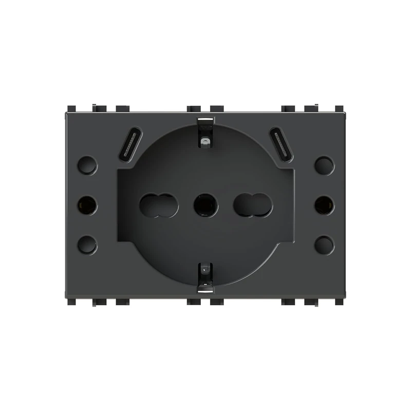 4Box - USB recessed Socket P503 3.0A Compatible with Vimar® Arkè™ Grey