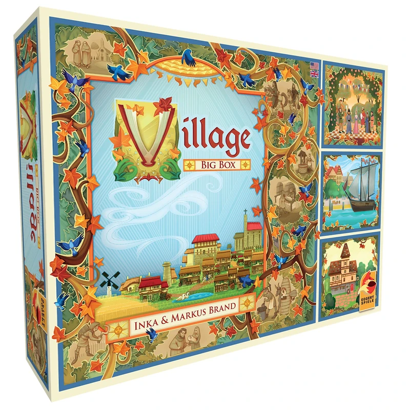 Asmodee Eggertspiele, Village 2nd Edition - Big Box, Board Game, Ages 12+, 1-5 Players, 90-150 Minutes Playing Time