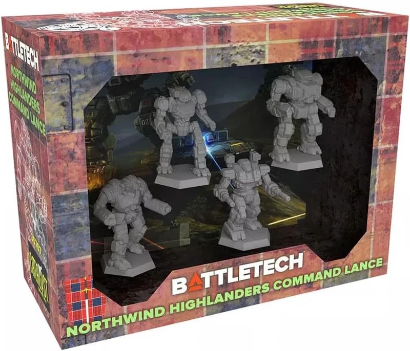 Catalyst Game Labs BattleTech | Miniatures | Northwind Highlanders Command Lance | Expansion | Miniature Game Ages 14+