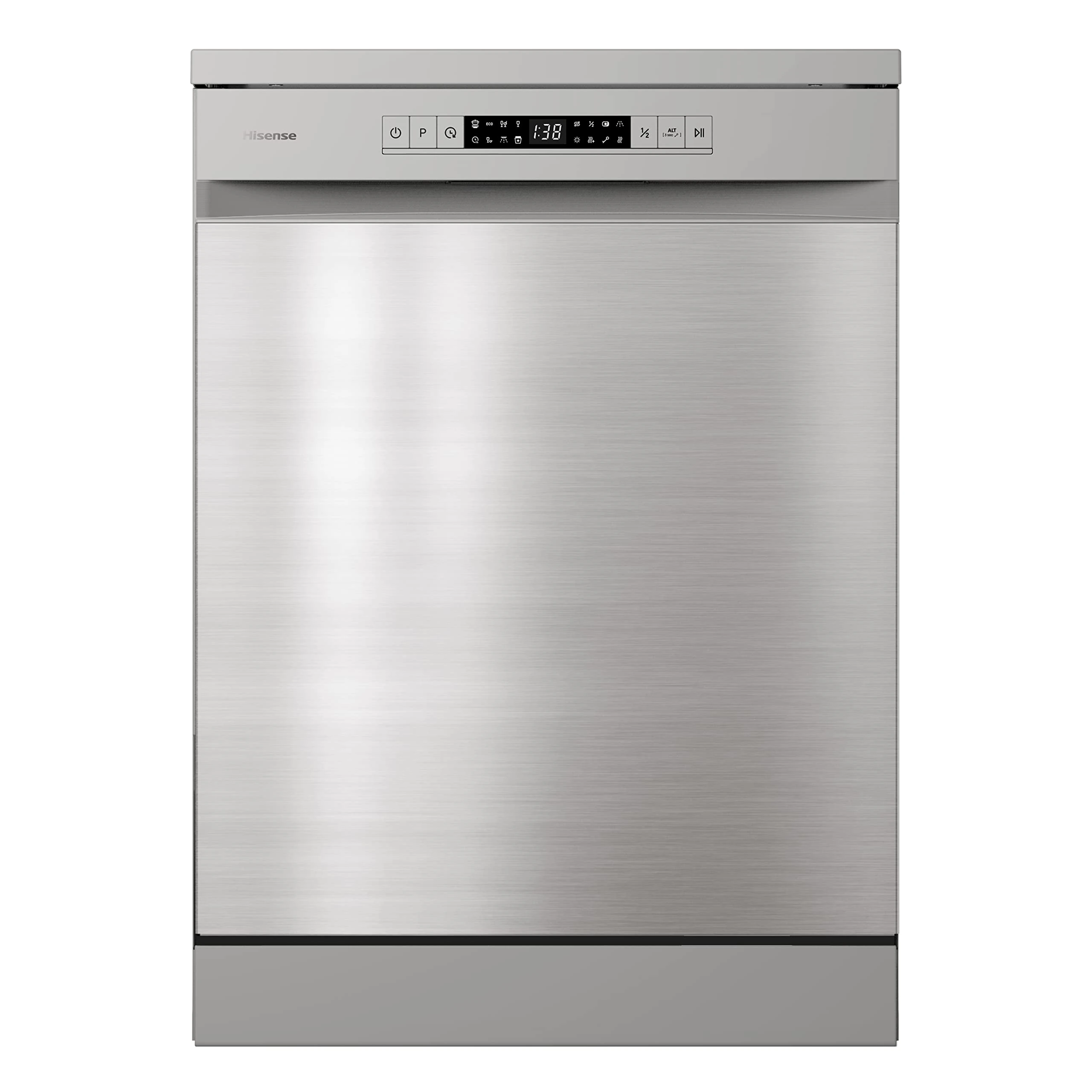 Hisense HS622E90XUK Freestanding Standard Dishwasher 85cm High- Stainless Steel - E Rated, Silver, 24 x 23 x 33 inches (L x W x H) [Energy Class E]