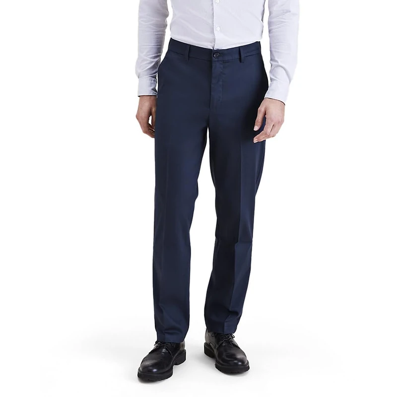Dockers Mens Signature Stain Defender Straight Pants, Navy Blazer, 33W / 32L UK