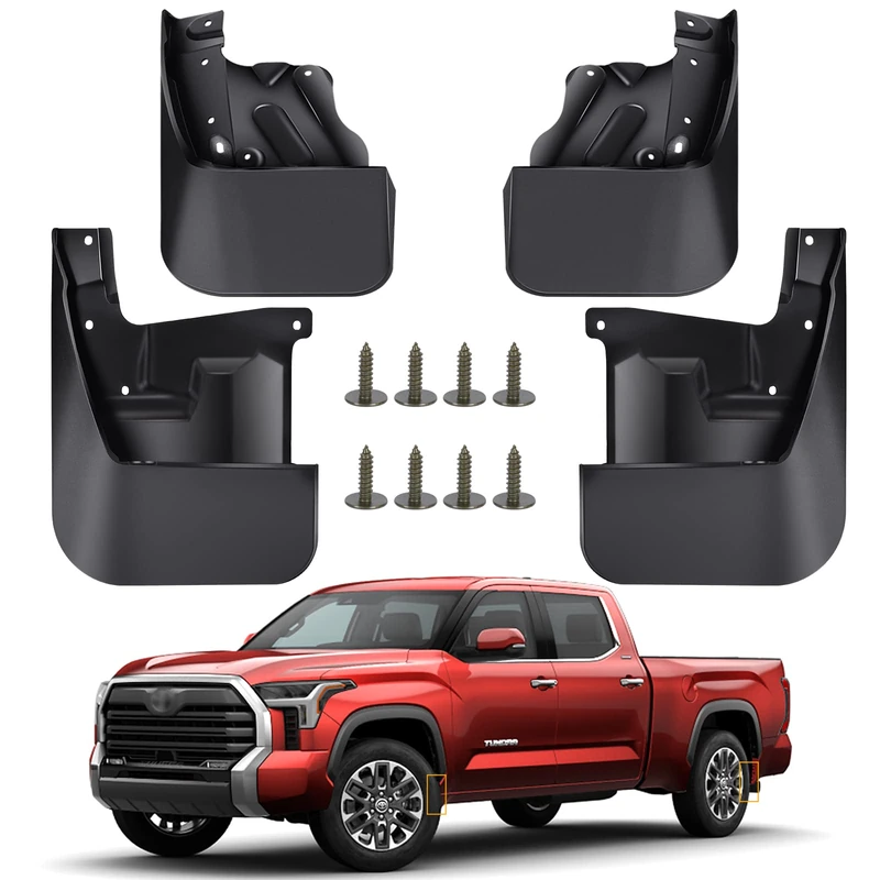 Mud Flaps Kit for 2022 Toyota Tundra Mud Splash Guard Front and Rear 4-PC Set by TOPGRIL