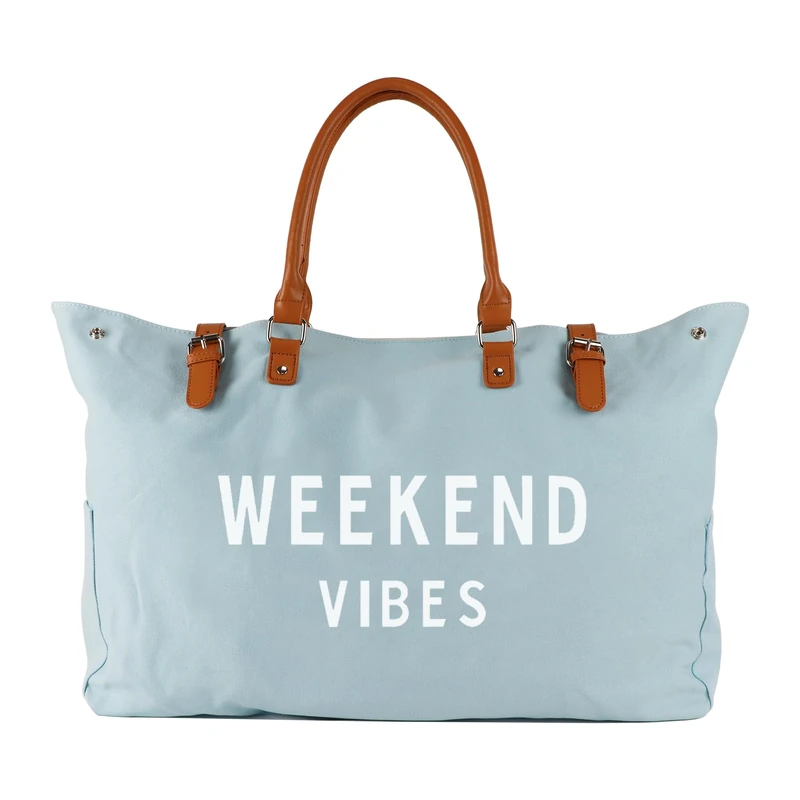 Lamyba Beach Tote Bag for Women Waterproof Sandproof, Blue - Image 1