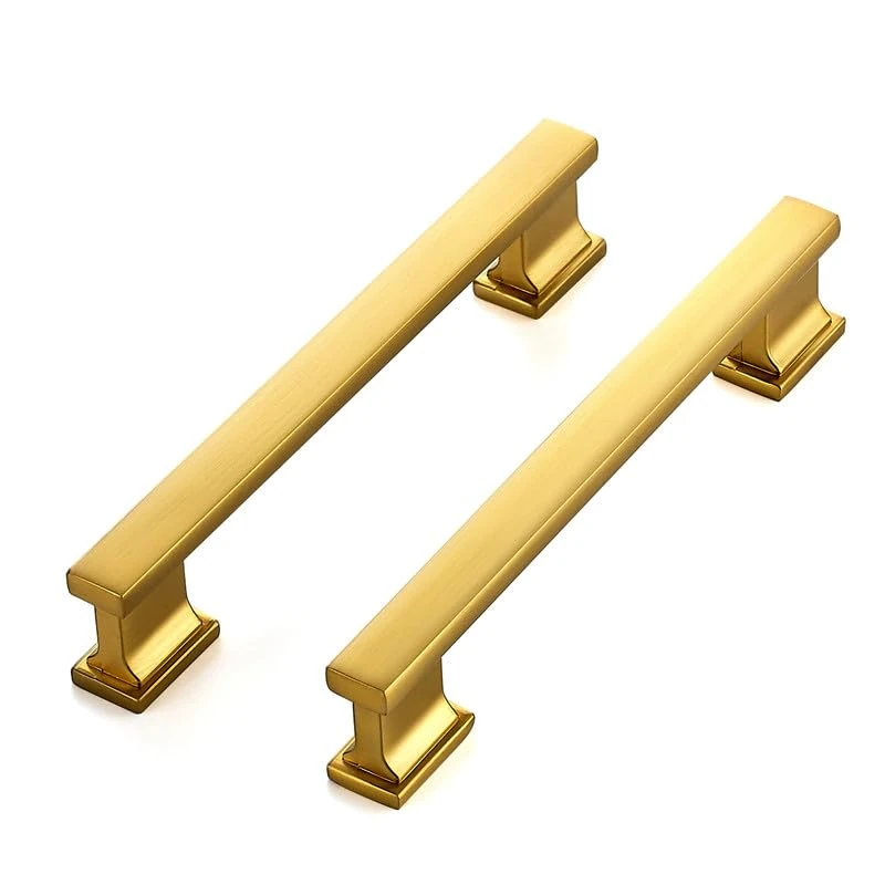 Ravinte Hardware 20 Pack 5 Inch (128mm) Brushed Brass Cabinet Pulls, Heavy Duty Kitchen Drawer & Cupboard Handles, Solid Cabinet Hardware