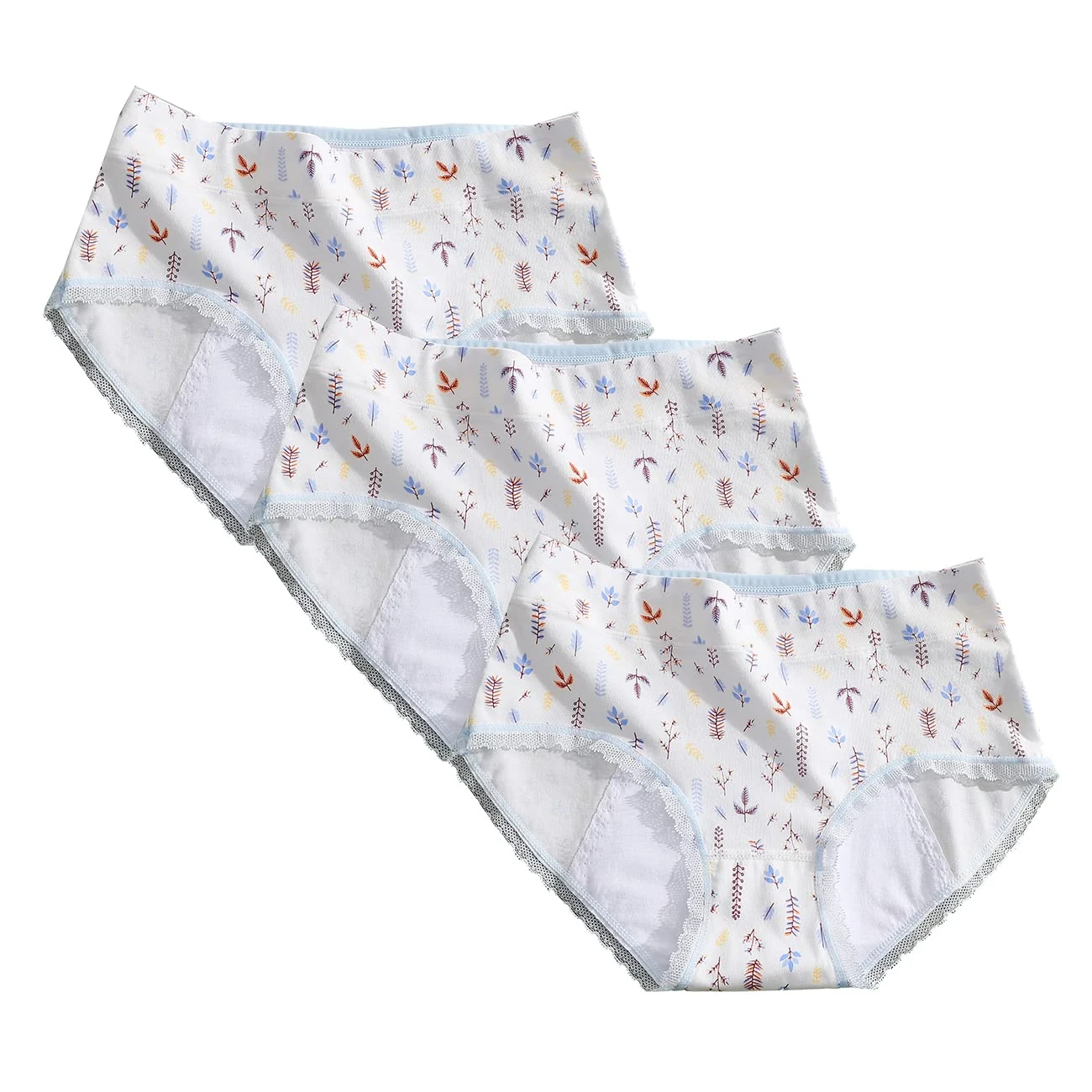 marysgift Women Period Pants High Waist C-Section Underwear Cotton Black Knickers Pack of 3 (P03,XL UK 10 12)