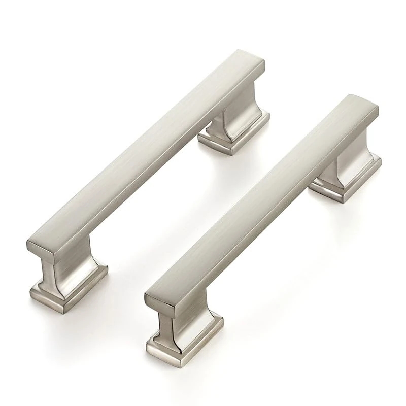 Brushed Nickel Cabinet Pulls, 3-3/4 Inch (96mm), 25 Pack, Heavy Duty