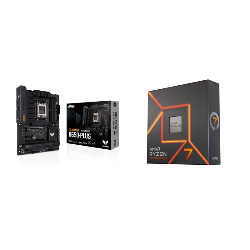 ASUS TUF GAMING B650-PLUS WIFI AMD Ryzen AM5 ATX motherboard + AMD Ryzen™ 7 7700X Desktop Processor