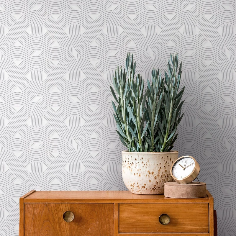 Architects Paper Art Deco 391754 Non-Woven Wallpaper Grey Silver White - Architects Paper Arcade - 10.05 m x 0.53 m Made in Germany