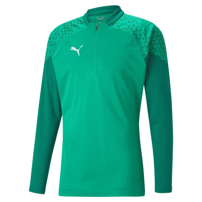 PUMA teamCUP Training 1/4 Zip Top Pepper Green