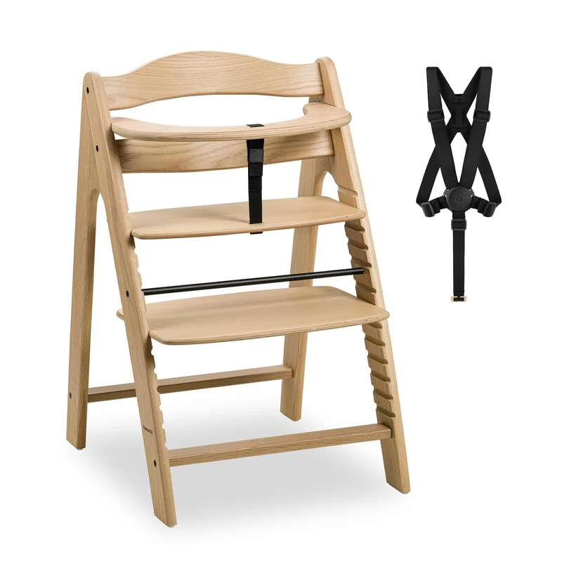 Hauck Arketa Wooden Children's High Chair - Oak