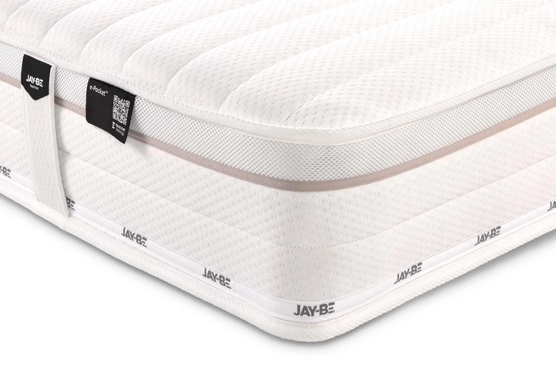 JAY-BE Truecore 1000 King Size Mattress, 21cm Thick, e-Pocket Sprung, Medium Mattress, Sustainably Made in the UK, 5ft Kingsize (200 x 150 x 21cm)