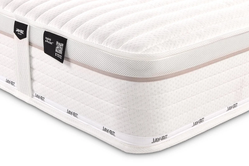 JAY-BE Truecore Hybrid 2000 Single Bed Mattress, 3ft, 23cm Thick, e-Pocket Sprung, Medium Mattress, Sustainably Made in the UK (190 x 90 x 23cm) - Image 1