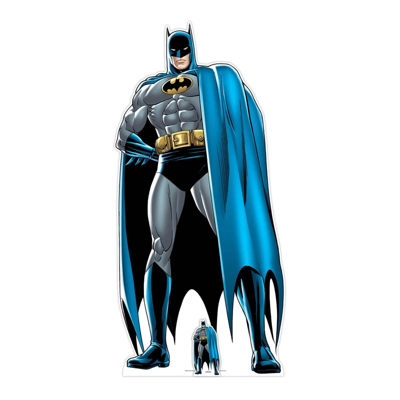 Star Cutouts SC4253 Batman Blue Cape Grey Suit Comic Art Cardboard Cutout – Fun Display for Birthdays, Gifts, Parties & DC Fans