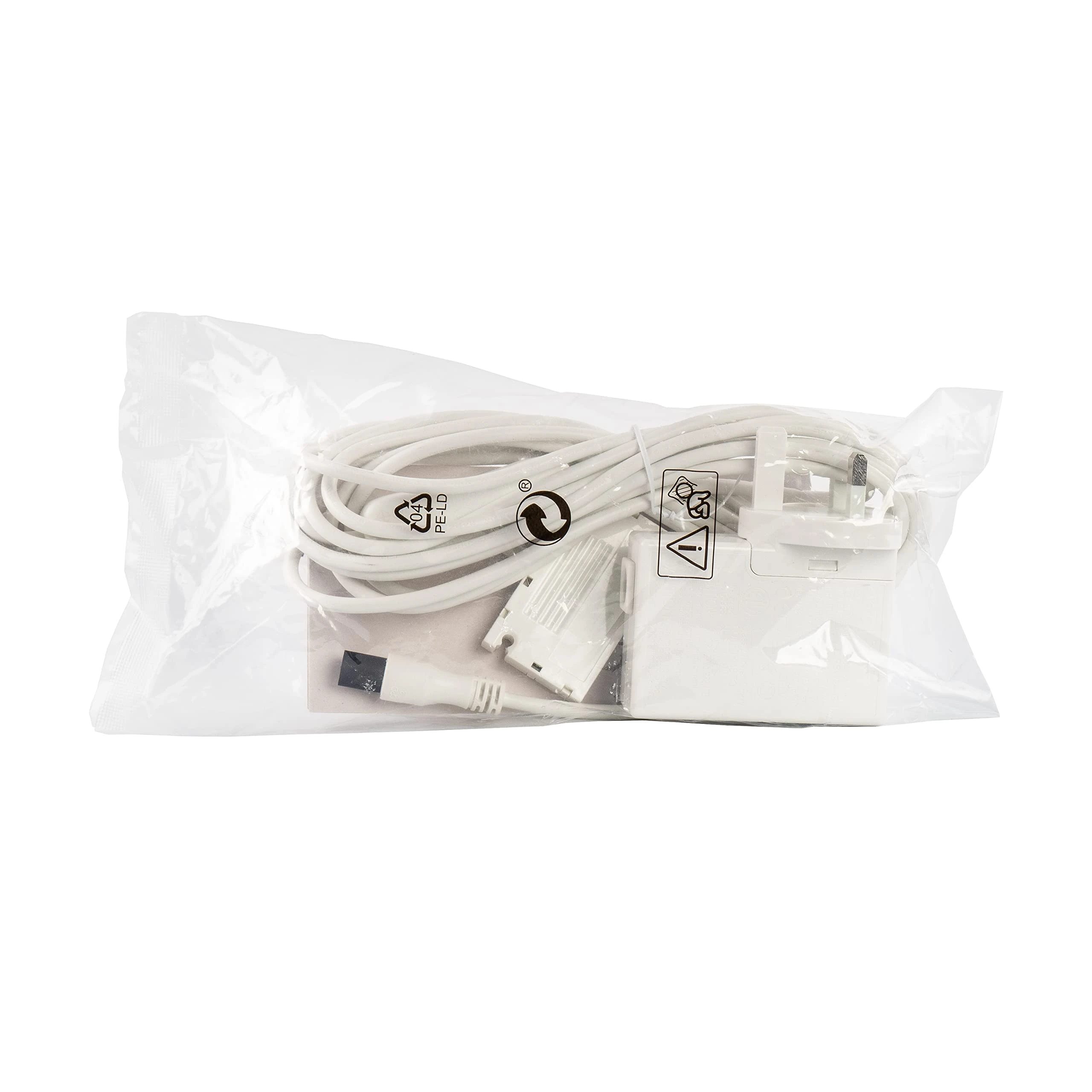 Ikea ANSLUTA LED Driver with Cord & Power Supply, 19W, White, Fits YTBERG/TVARDRAG, UK 3-Pin Plug, 704.058.65