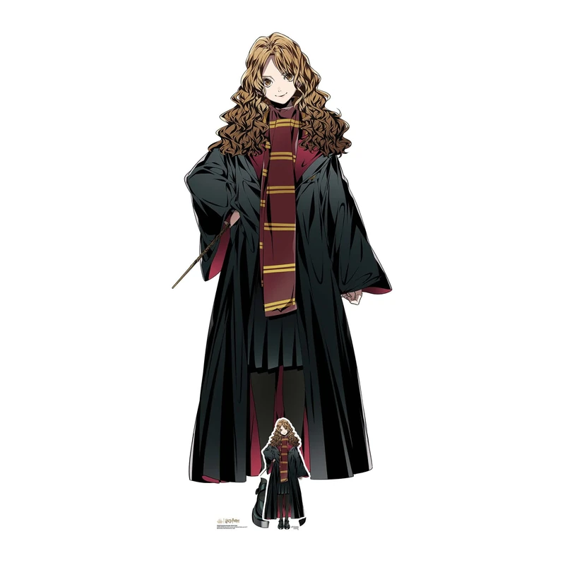 Star Cutouts SC4235 Hermione Granger Anime Style Lifesize Cardboard Cutout – Official Harry Potter Display for Parties, Bedrooms & Collector Rooms