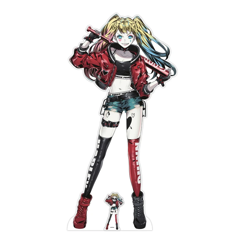 Star Cutouts SC4256 Harley Quinn Anime Style Lifesize Cardboard Cutout