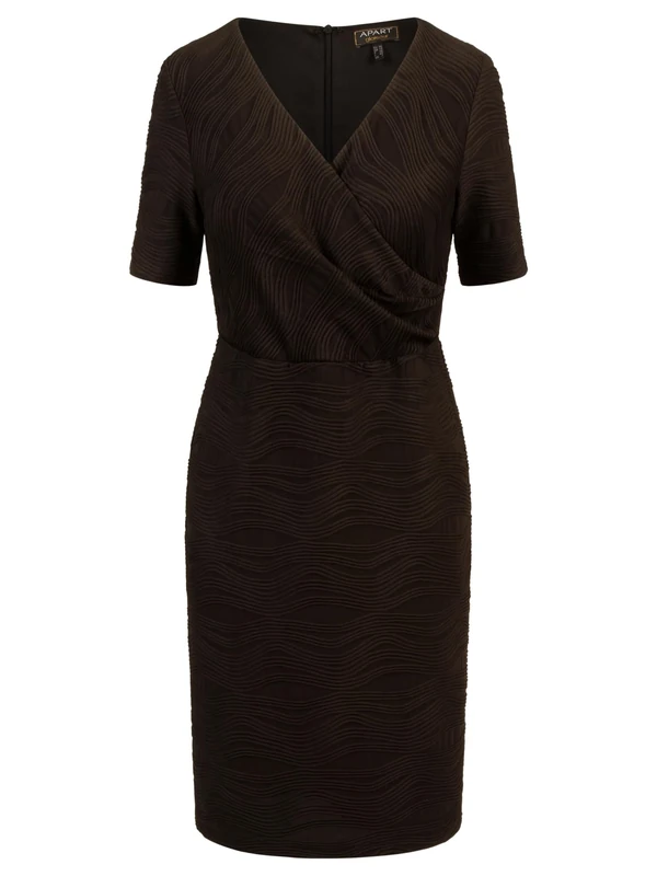 APART Fashion Women's Jersey Dress, Black, 6