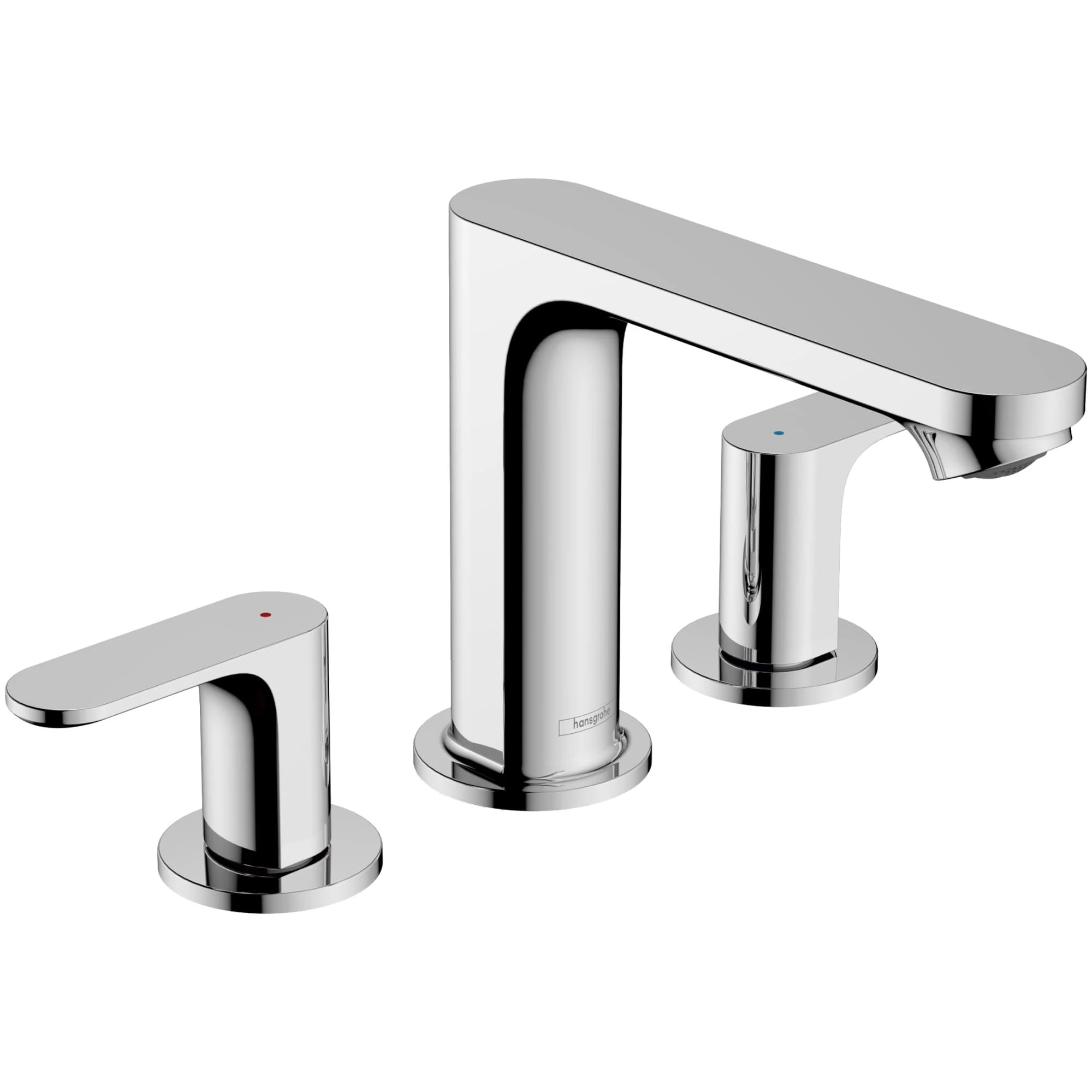 Hansgrohe Rebris S Contemporary 2-Handle 3-Hole 5-inch Tall Bathroom Sink Faucet in Chrome, 72530001