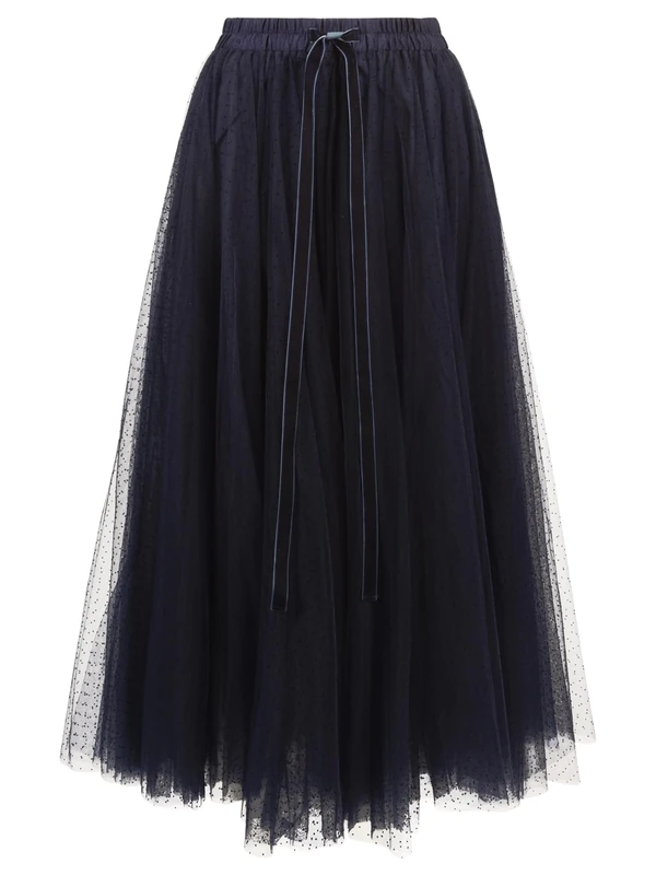 APART Fashion Women's Tulle Skirt, Navy, 16