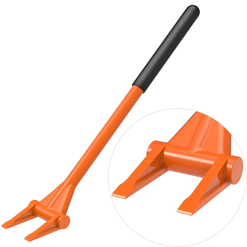 Dolibest Heavy Duty Crowbar, 70cm Long Handled Pry Bar Straight Large Wrecking Bar Roughneck Utility Bar Skirting Removal Tool Pallet Buster Breaker Demolition Tool with Soft Ergonomic Handle Sleeve - Image 1