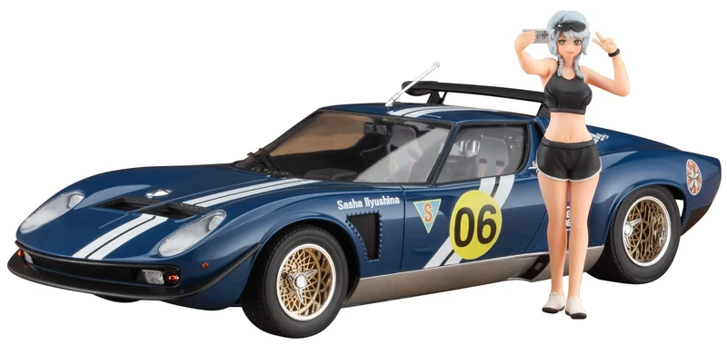 Hasegawa SP556 1/24 Wild Egg Girls Lamborghini JOTA SVR, Sasha Ilyushina Model Kit, Multi-Colour