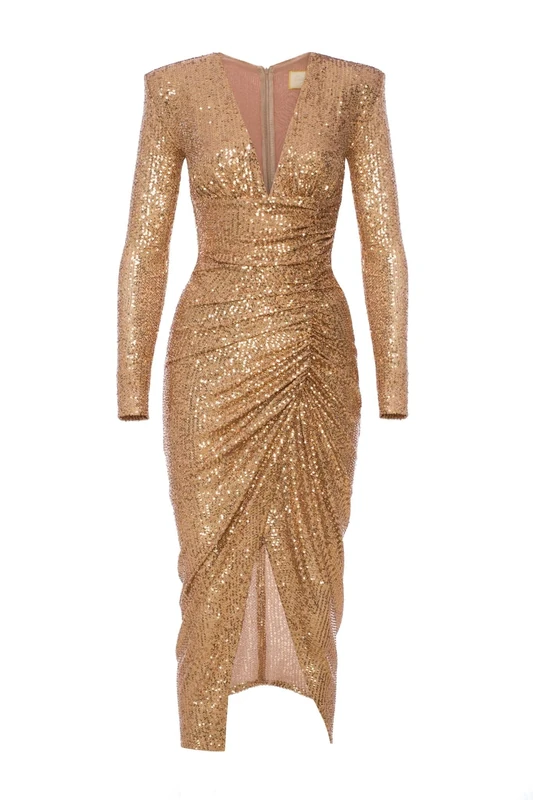 Swing Fashion Women's Nicole | Gold | M (38) Formal Night Out Dress, 12