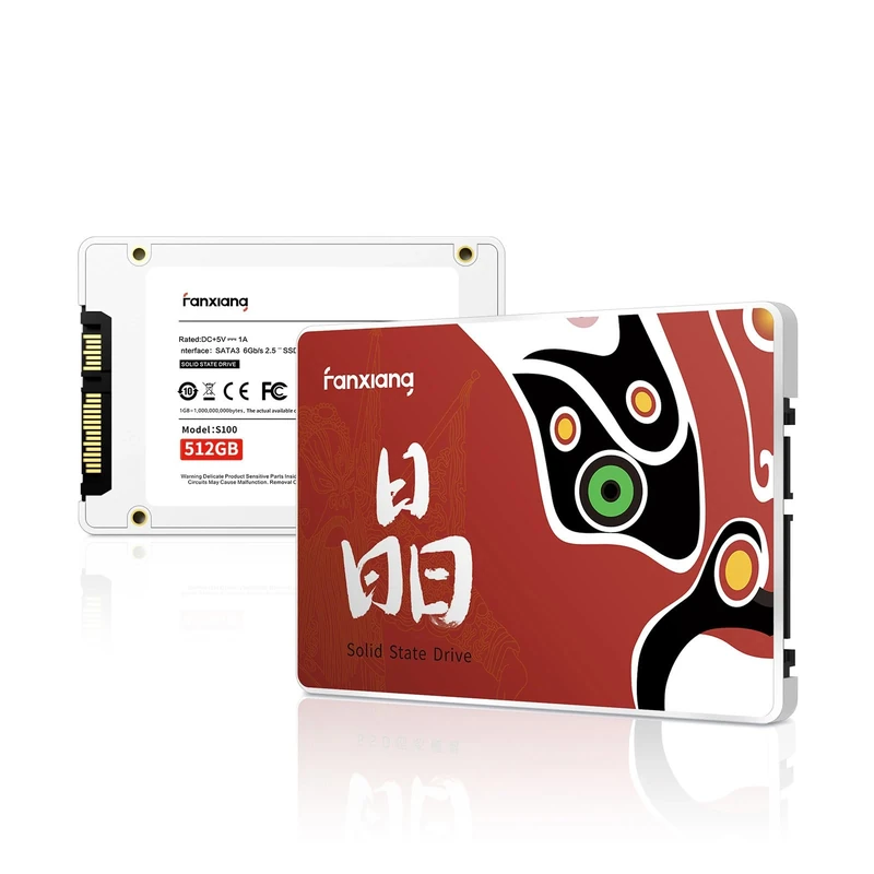 fanxiang 512GB SSD SATA III 2.5" Internal Solid State Drive, Read Speed up to 550MB/sec, 3D NAND TLC, Compatible with Laptop and PC, S100