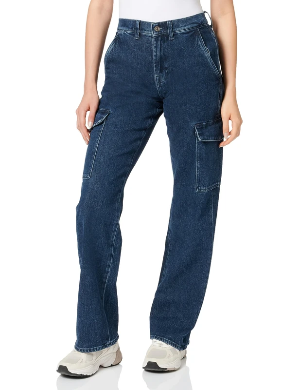 7 For All Mankind Women's JSCSC100 Jeans, Dark Blue,