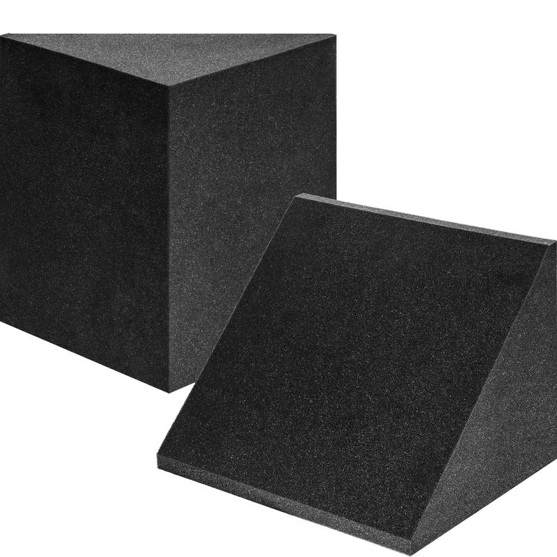 Foroomaco 2 Pack Delta Bass Traps for Wall Corner 16.5"x15.8"x12" Super Chunk Bass Trap Soundproof for Home studio and Recording insulation Sound Proof Foam for Room Acoustic absorbing