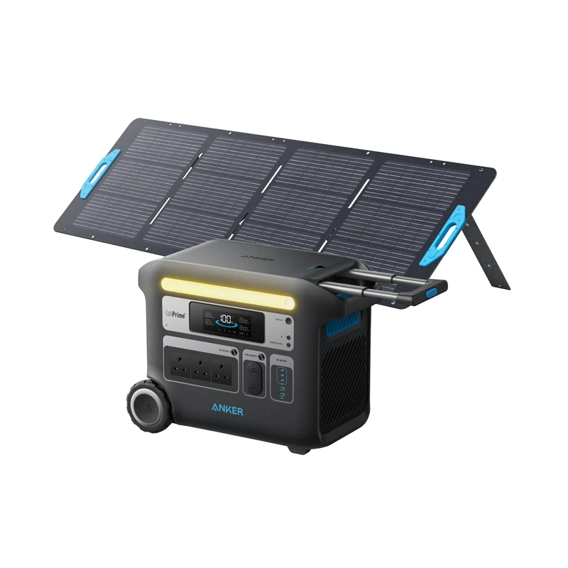 Anker SOLIX F2000 Portable Power Station, PowerHouse 767, 2048Wh GaNPrime Solar Generator with 200W Solar Panel, LiFePO4 Batteries, 4 AC Outlets Up to 2400W for Home, Power Outage, Outdoor Camping