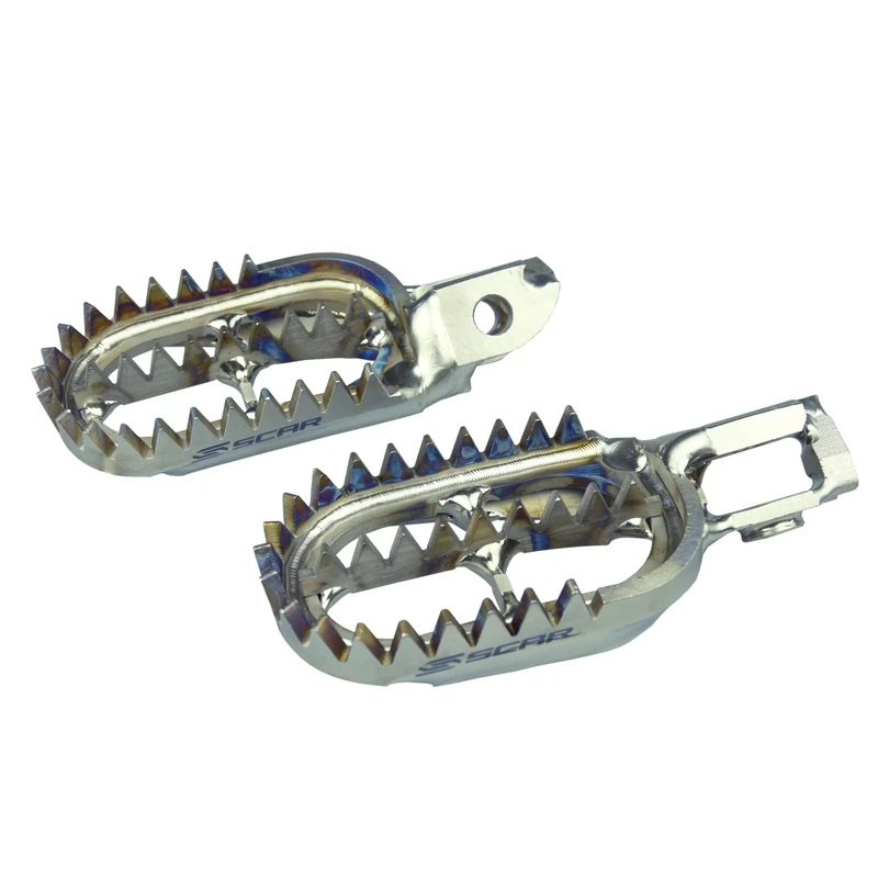 SCAR Titanium Footpegs Foot Pegs Rest Gripper Compatible with KTM 125 250 300 350 450 SX SXF XC XCF EXC EXCF HUSQVARNA 125 250 300 350 450 TC FC TX FX FS TE FE GASGAS MC MCF EC ECF EX EXF - 23/25